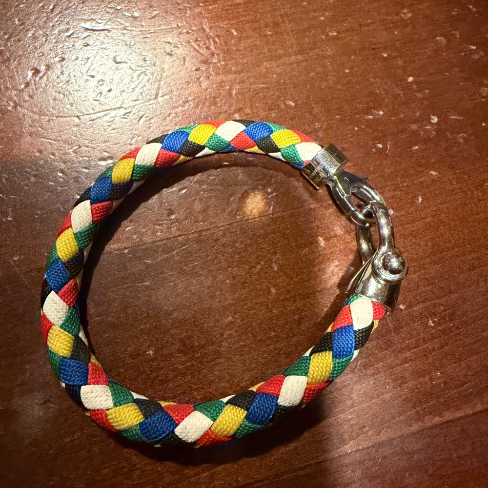 Rare Omega Sailing Multicolor Braided Bracelet with Silver Accent